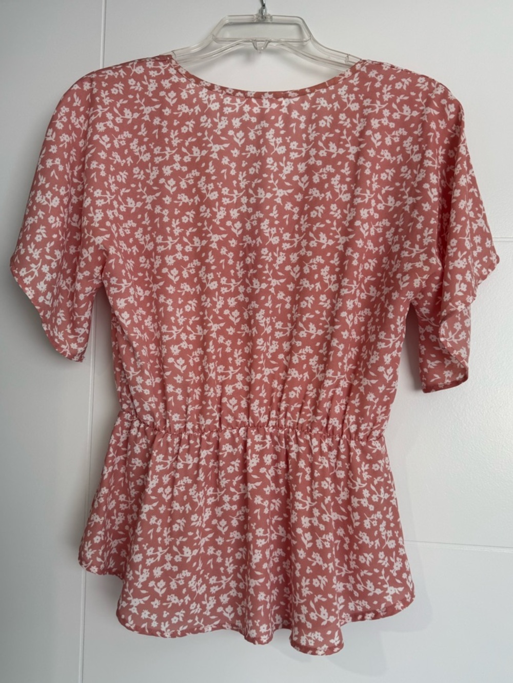 Sienna Sky Dusty Pink Floral Peplum Top - Picture 3 of 3